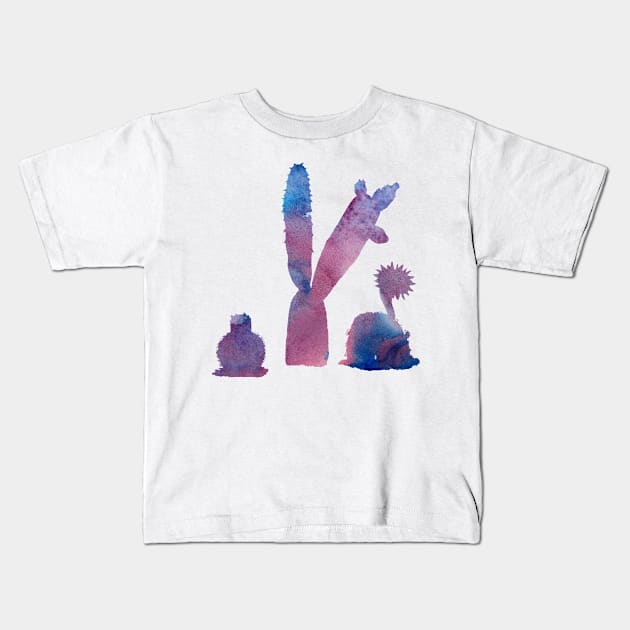 cacti art Kids T-Shirt by TheJollyMarten